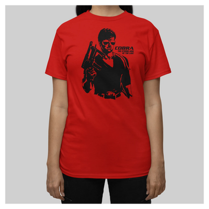 BIGTIME Filme & Serien T-Shirt Sylvester Stallone City Cobra Damen Rot Front 