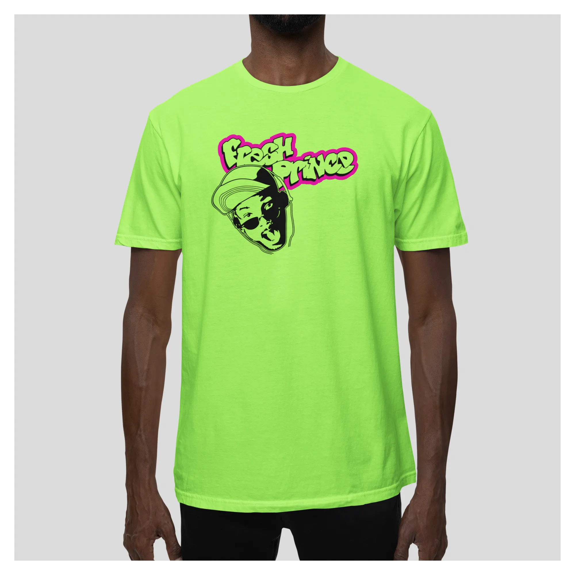 BIGTIME Filme & Serien Will Smith Fresh Prince Serien Shirt lime T-Shirt Herren hellgruen Front #farbe_hellgruen