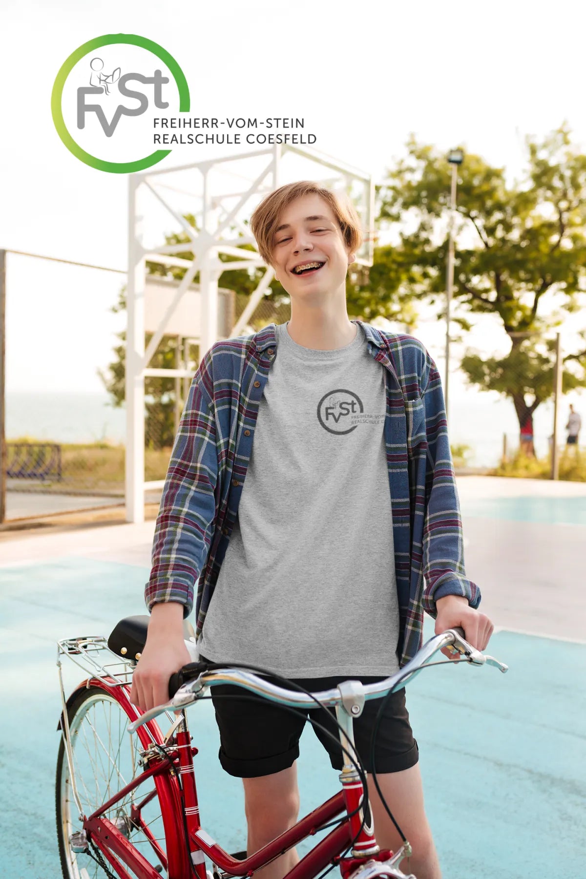 BIGTIME FVST Schul T-Shirt Kids grau Front