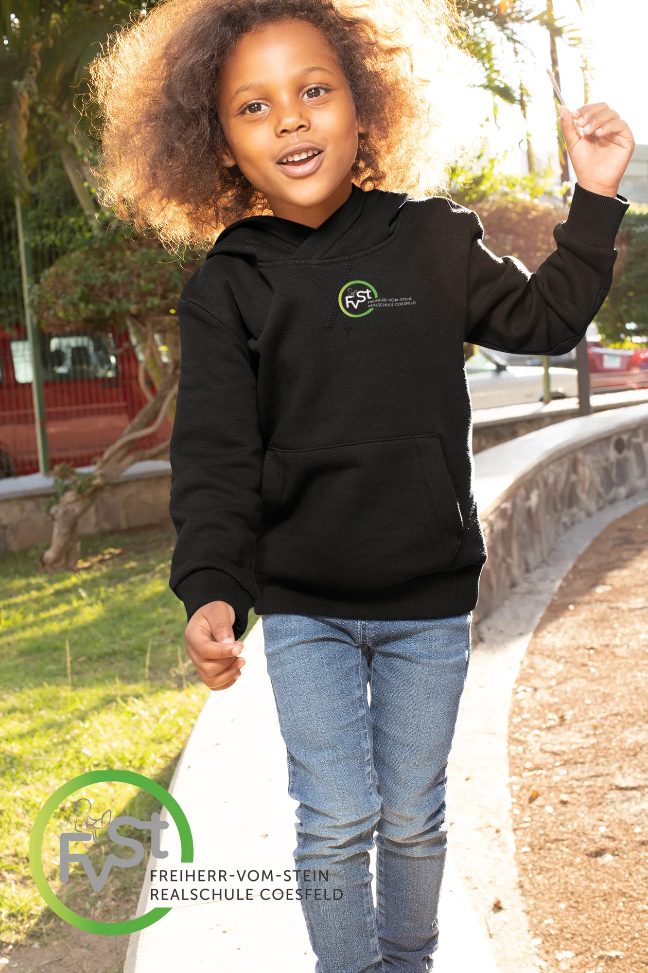 BIGTIME FVST Schul - Kinder College Hoodie schwarz