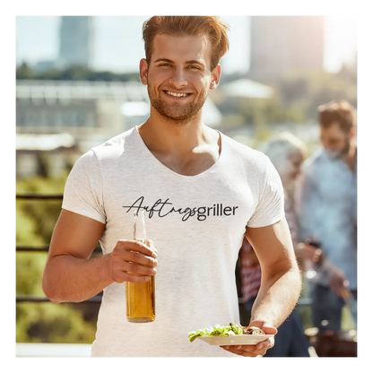BIGTIME Grillen Auftragsgriller T-Shirt Kinder Weiß Front 