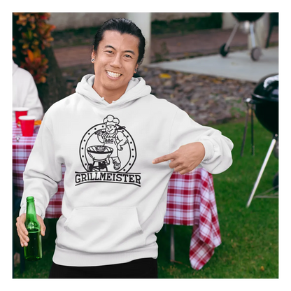 BIGTIME Grillen Grillmeister Hoodie Kinder schwarz Front 