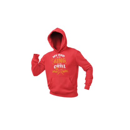 BIGTIME Grillen King of the Grill Hoodie Kinder Rot Front 