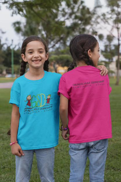 BIGTIME Grundschule Dernekamp T-Shirt azure blue Rücken