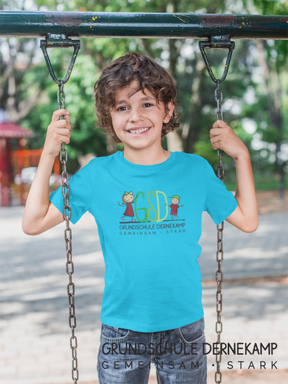 BIGTIME Grundschule Dernekamp T-Shirt azure blue Front