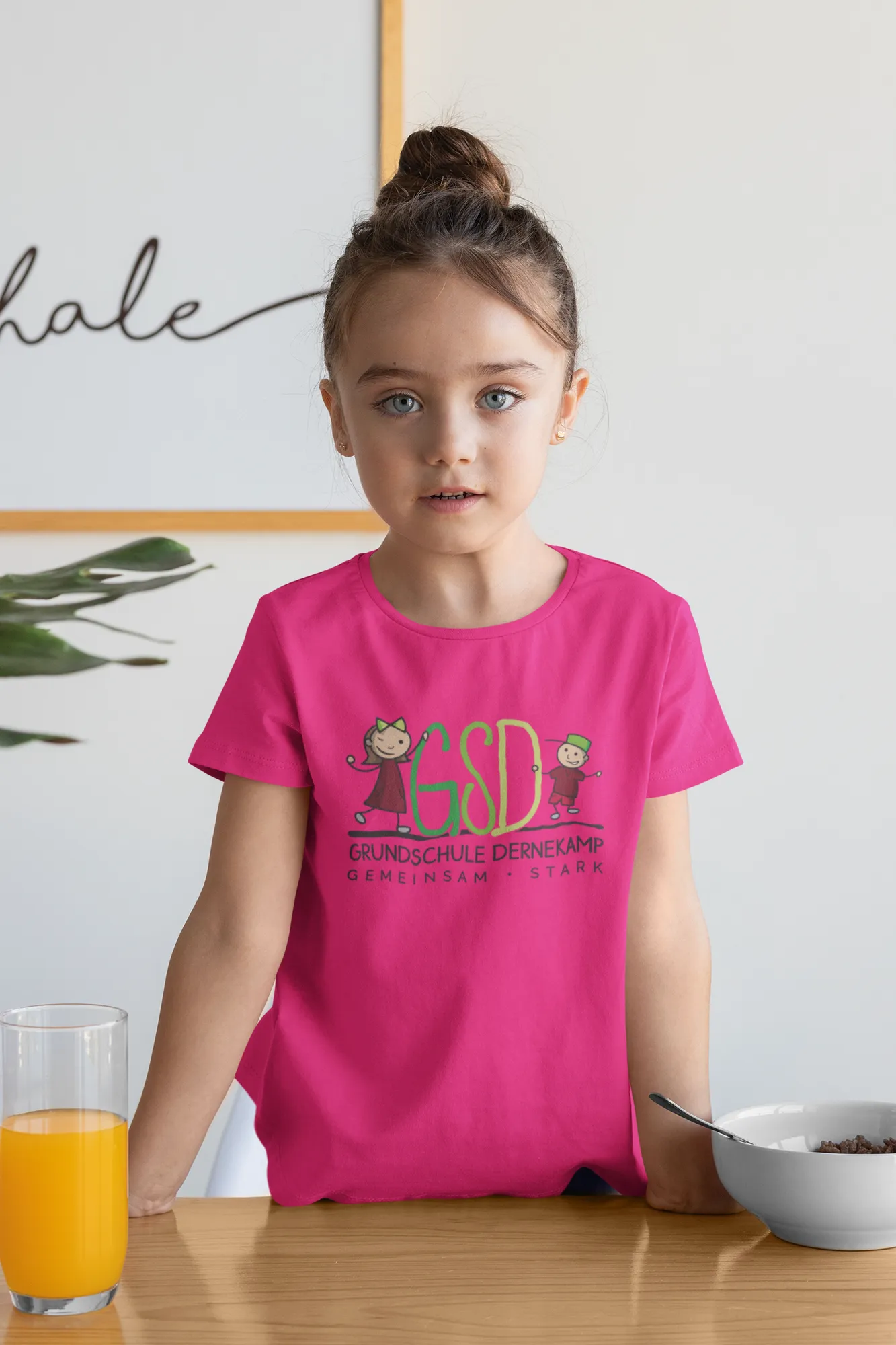 BIGTIME Grundschule Dernekamp T-Shirt fuchsia