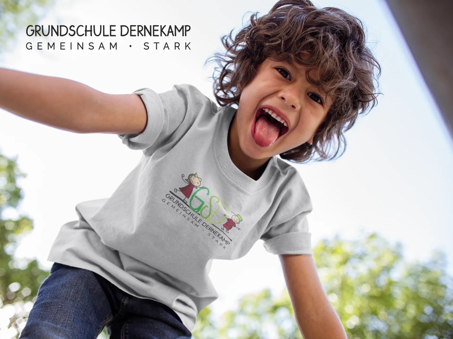 BIGTIME Grundschule Dernekamp T-Shirt grau