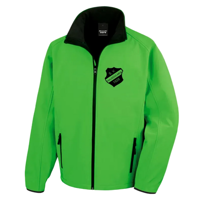 BIGTIME Grün-Weiß Hausdülmen - Herren Windbreaker / Softshelljacke gruen Front 