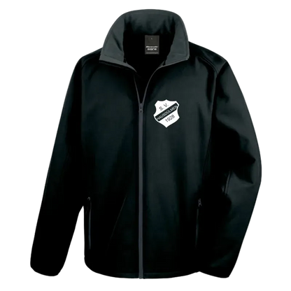 BIGTIME Grün-Weiß Hausdülmen - Herren Windbreaker / Softshelljacke schwarz Front 