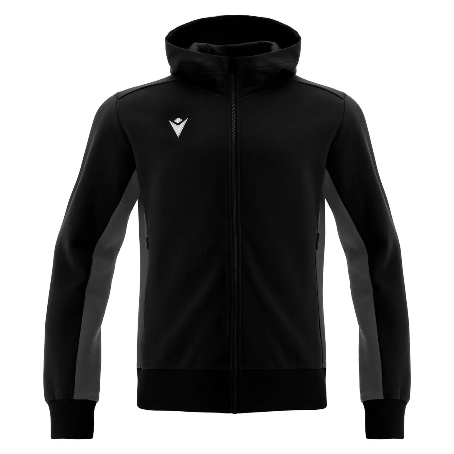 Macron Macron Trumpet Hoodie-Jacke Baumwolle Unisex schwarz Front