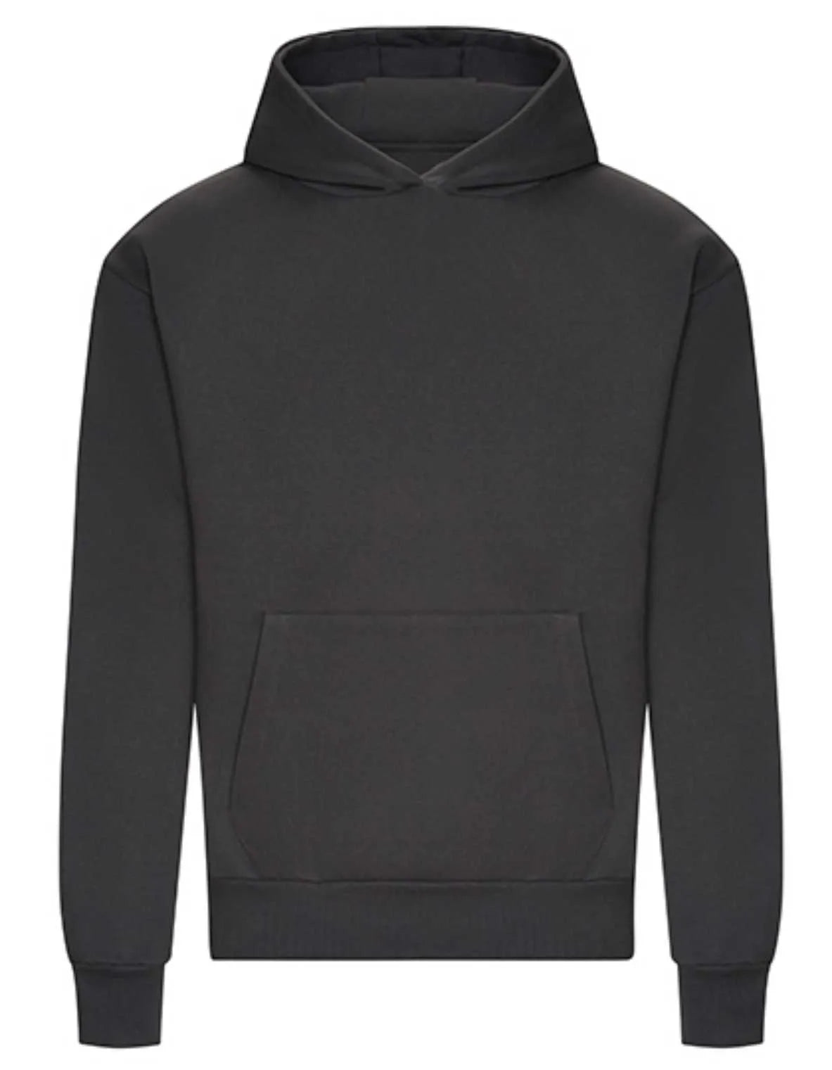 BIGTIME Gym Overzize Hoody Heavyweight Unisex solid charcoal Front