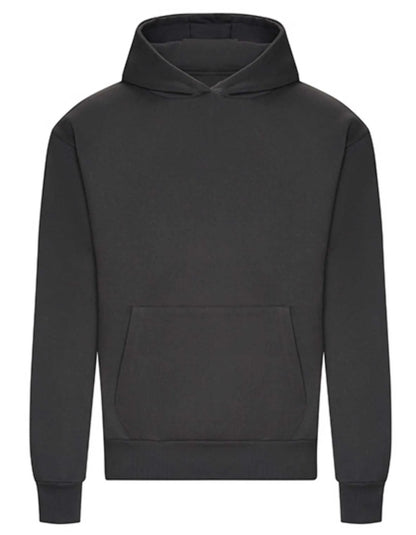 BIGTIME Gym Overzize Hoody Heavyweight Unisex solid charcoal Front