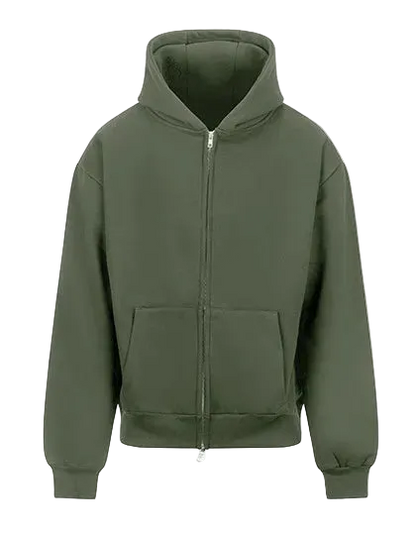 BIGTIME Gym Oversized Jacke Heavywight bottle green unisex Front
