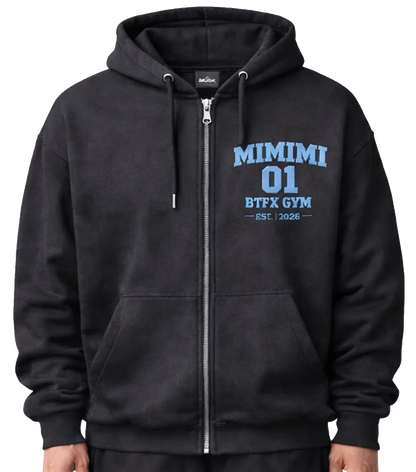 BIGTIME Gym Oversized Jacke MIMIMI Heavywight schwarz unisex Front