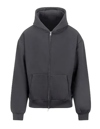 BIGTIME Gym Oversized Jacke Heavywight solid charcoal unisex Front