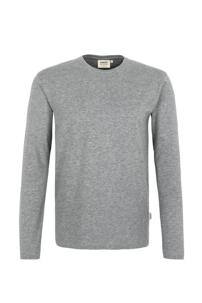Hakro Longsleeve Heavy Herren grau-meliert Front 