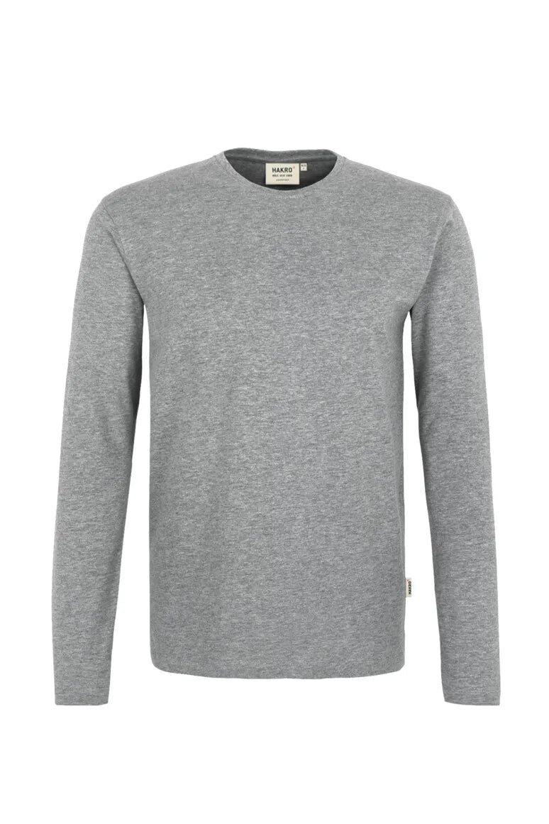 Hakro Longsleeve Heavy Herren grau-meliert Front 
