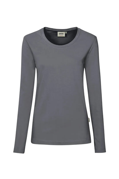 Hakro Longsleeve MIKRALINAR Damen anthrazit Front 