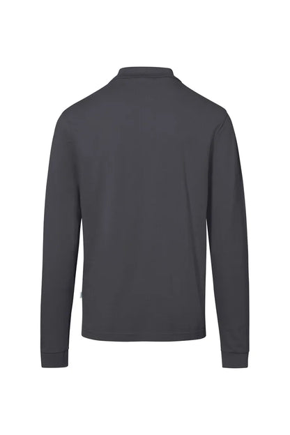 Hakro Pocket-Longsleeve-Poloshirt MIKRALINAR ECO Unisex karbongrau Rücken 