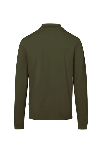 Hakro Pocket-Longsleeve-Poloshirt MIKRALINAR ECO Unisex olive Rücken 