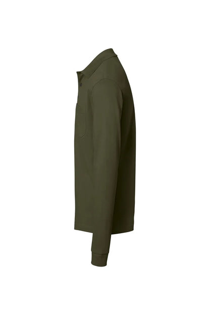Hakro Pocket-Longsleeve-Poloshirt MIKRALINAR ECO Unisex olive Seite 