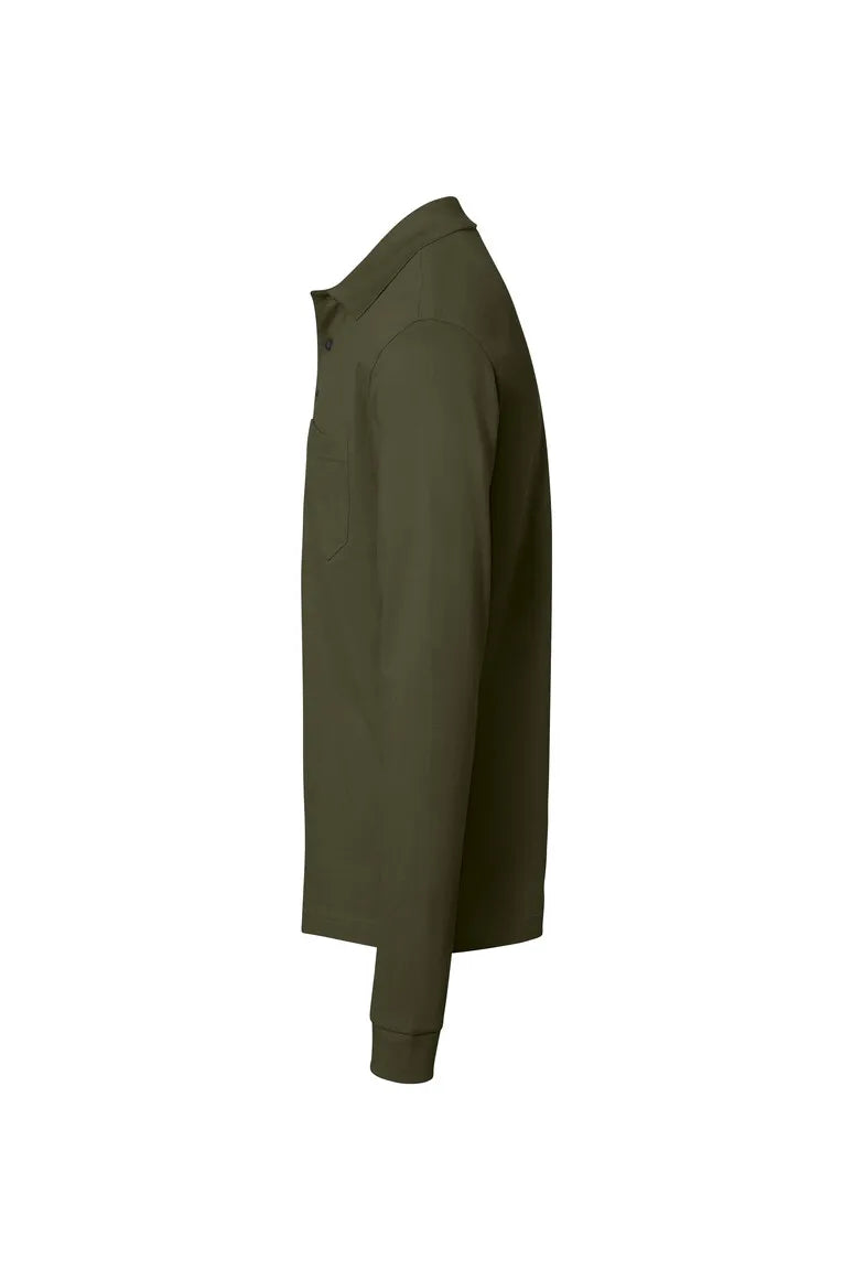Hakro Pocket-Longsleeve-Poloshirt MIKRALINAR ECO Unisex olive Seite 