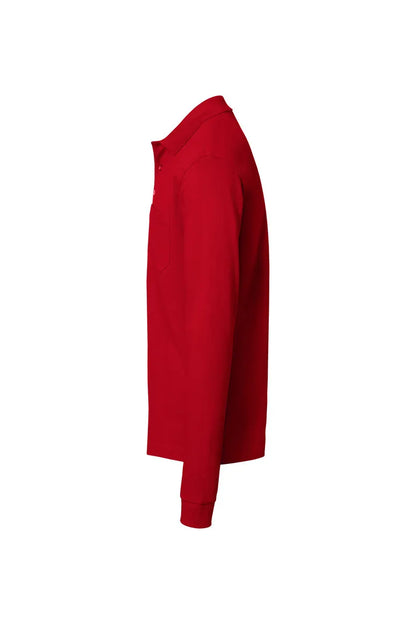 Hakro Pocket-Longsleeve-Poloshirt MIKRALINAR ECO Unisex rot Seite 