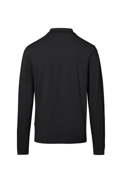 Hakro Pocket-Longsleeve-Poloshirt MIKRALINAR ECO Unisex schwarz Rücken 