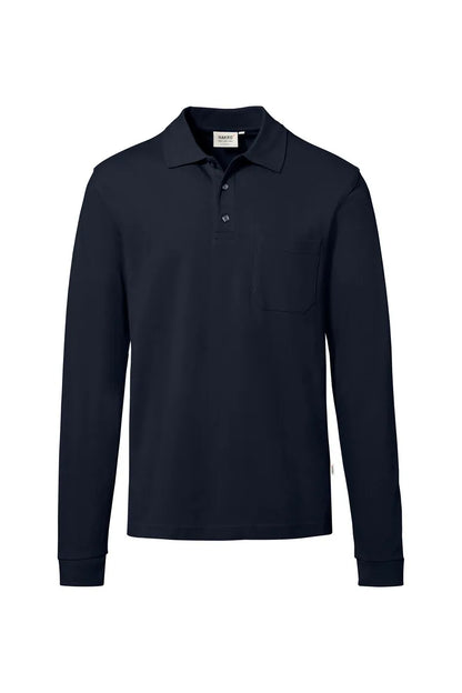 Hakro Pocket-Longsleeve-Poloshirt MIKRALINAR ECO Unisex tinte Front 