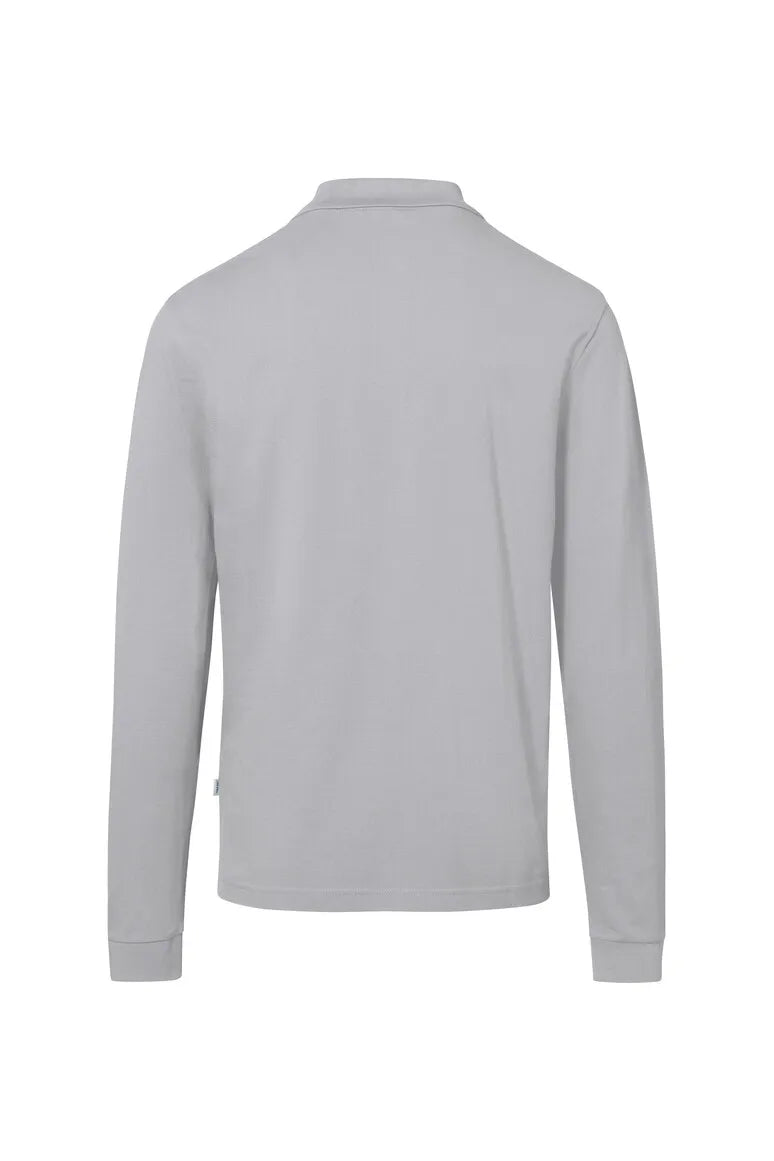 Hakro Pocket-Longsleeve-Poloshirt MIKRALINAR ECO Unisex titan Rücken 
