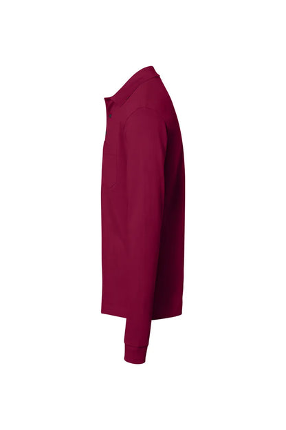 Hakro Pocket-Longsleeve-Poloshirt MIKRALINAR ECO Unisex weinrot Seite 