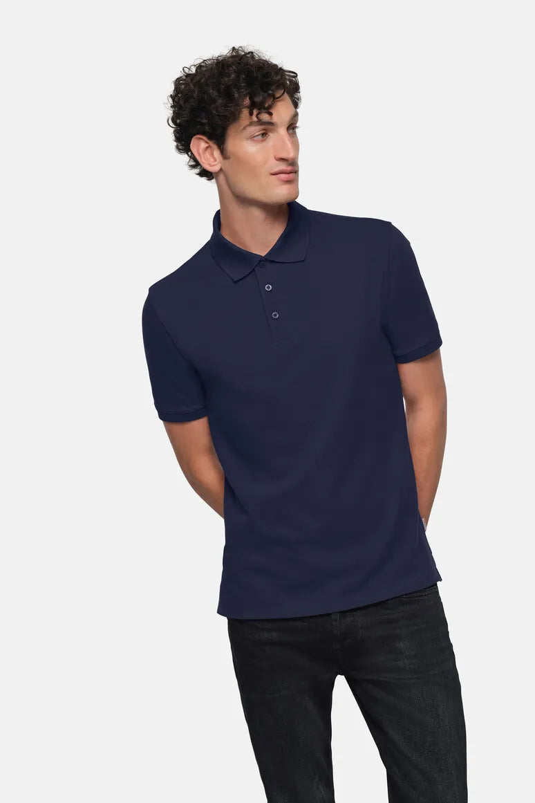 Hakro Poloshirt Bio-Baumwolle Herren tinte Lifestyle 