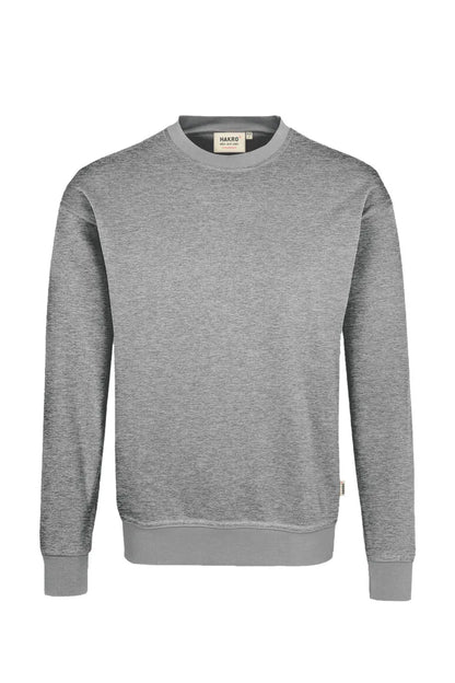 Hakro Sweatshirt MIKRALINAR Unisex grau-meliert Front 