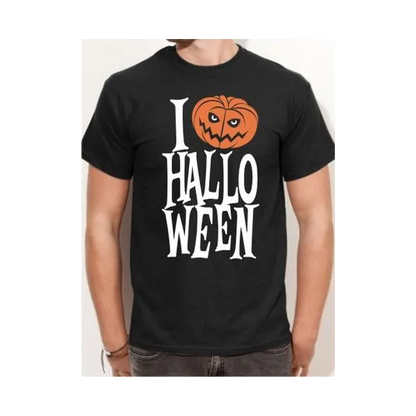 BIGTIME Halloween I Love Halloween T-Shirt Herren black Front 