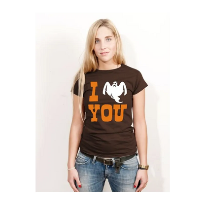 BIGTIME Halloween I Spook you T-Shirt Damen brown Front 