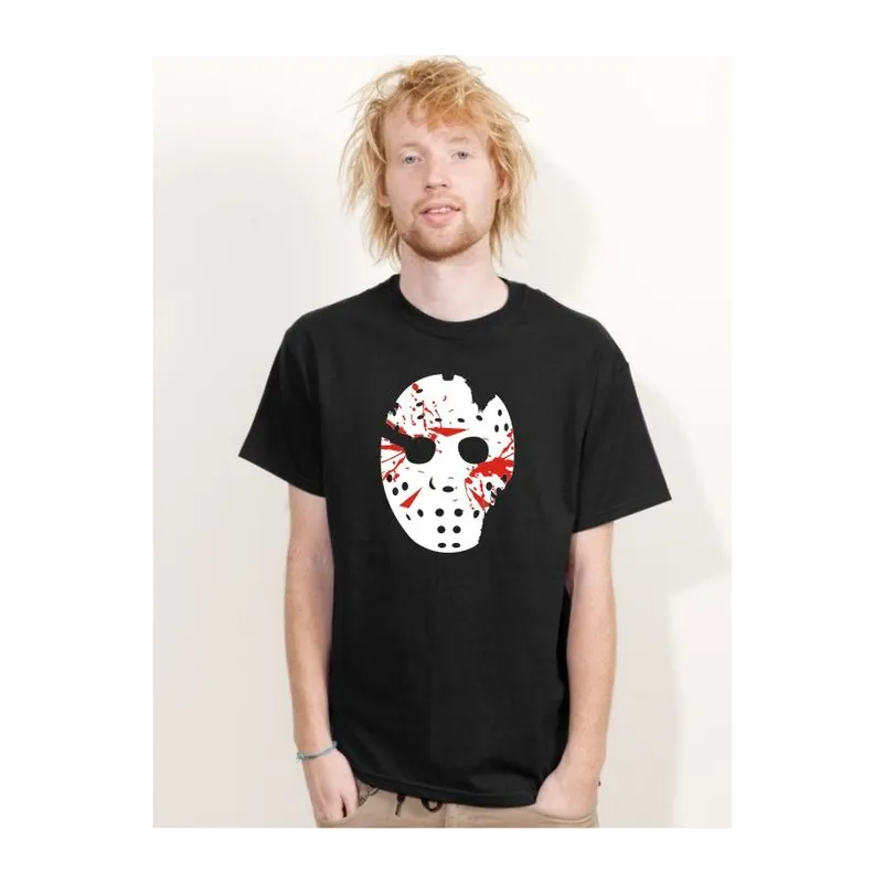 BIGTIME Halloween Jasen T-Shirt Herren schwarz Front #farbe_schwarz