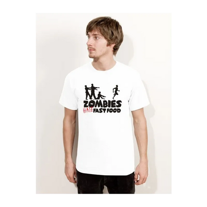 BIGTIME Halloween Zombies Hate Fast Food T-Shirt Herren black Front 