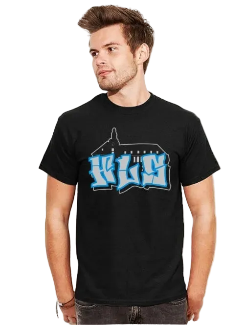 BIGTIME HLS SCHULSHIRT Druck blau / grau
