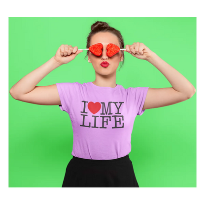 BIGTIME I Love I ♥ My Life T-Shirt Unisex Front