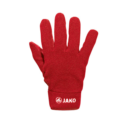 JAKO Feldspielerhandschuhe Fleece rot Front 