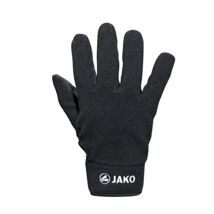 JAKO Feldspielerhandschuhe Fleece schwarz Front 