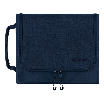 JAKO Kulturbeutel Challenge Unisex marine-meliert Front 