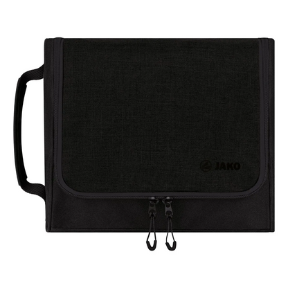 JAKO Kulturbeutel Challenge Unisex schwarz-meliert Front 