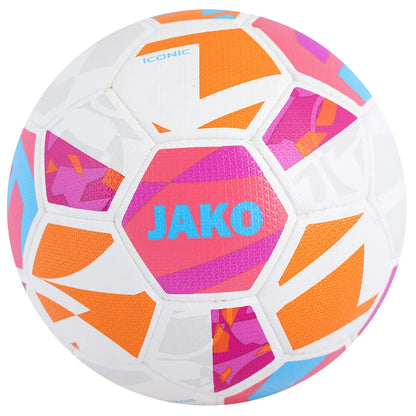 JAKO Fußball Iconic Light weiß/coral/pink 