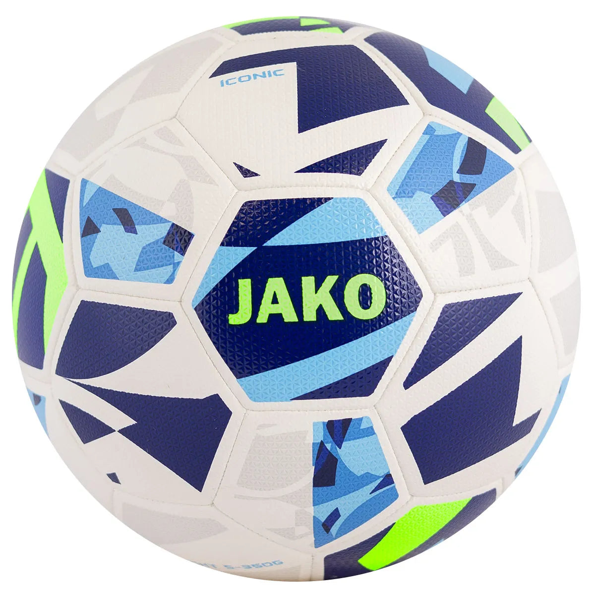 JAKO Fußball Iconic Light weiß/navy/neongrün 