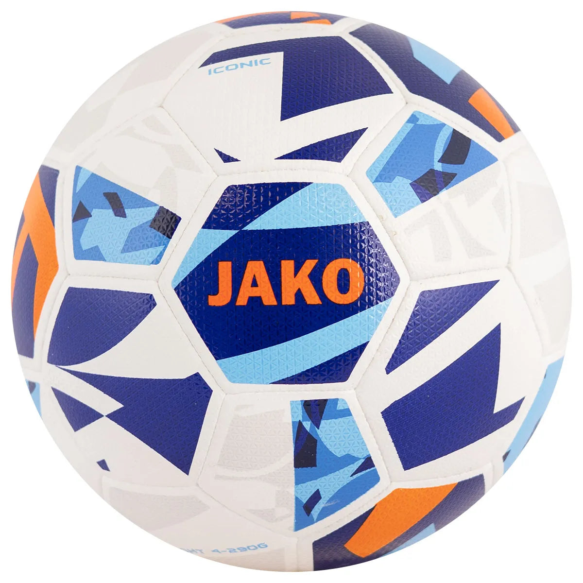 JAKO Fußball Iconic Light weiß/navy/neonorange 