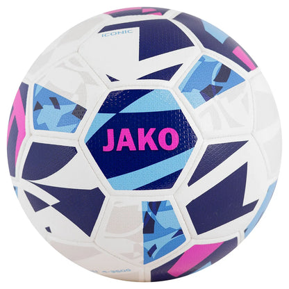JAKO Fußball Iconic Light weiß/navy/pink 