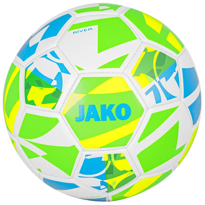JAKO Fußball River Light weiß/neongrün/neongelb 