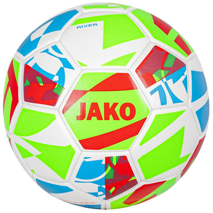 JAKO Fußball River Light weiß/neongrün/rot 