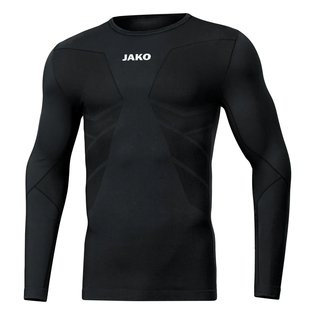 JAKO Longsleeve Comfort 2.0 Kinder schwarz Front #farbe_schwarz